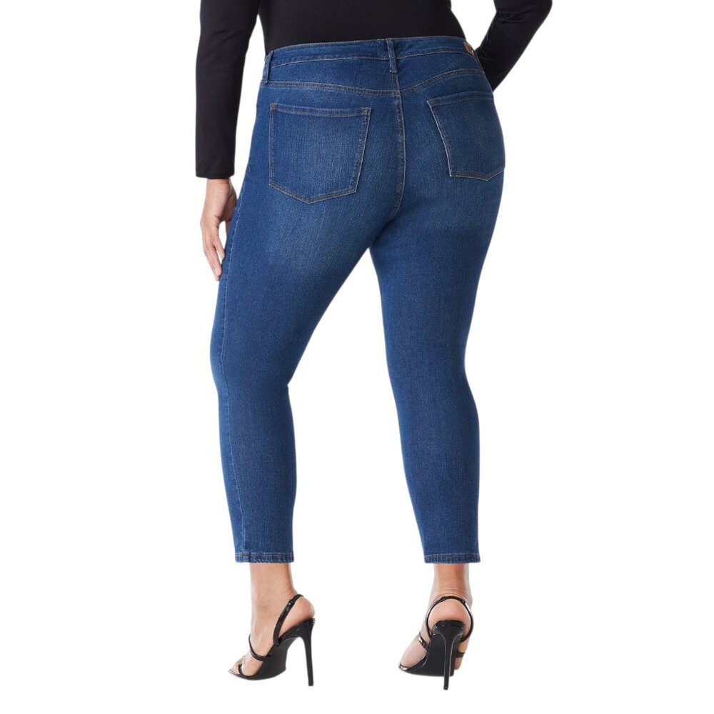 Sofia Vergara Curvy Skinny Ankle High Rise Cropped Jeans Women's Size 18W Blue - Picture 3 of 11